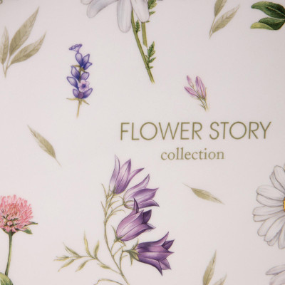 Блюдо овальное "FLOWER STORY" 31,5*25,5*3 см (кор=12шт.) AGNESS 358-2170-3