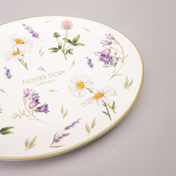 Блюдо овальное "FLOWER STORY" 31,5*25,5*3 см (кор=12шт.) AGNESS 358-2170-4