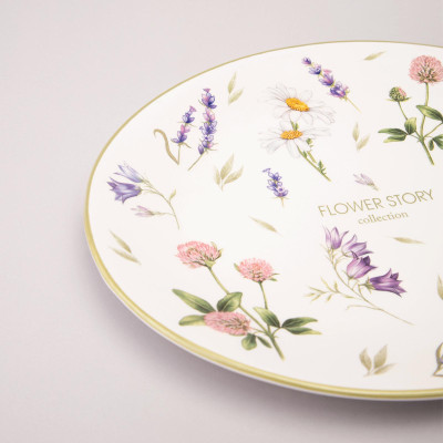Блюдо овальное "FLOWER STORY" 31,5*25,5*3 см (кор=12шт.) AGNESS 358-2170-5
