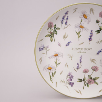 Тарелка обеденная "FLOWER STORY" 26*3 см (кор=16шт.) AGNESS 358-2171-1