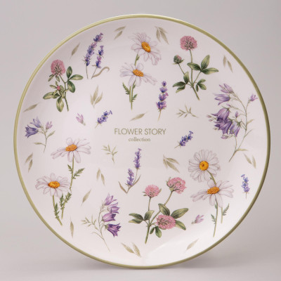 Тарелка обеденная "FLOWER STORY" 26*3 см (кор=16шт.) AGNESS 358-2171