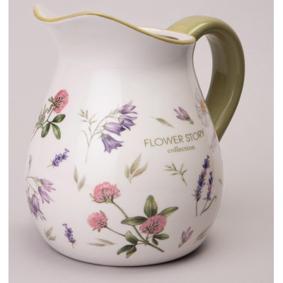 Кувшин "FLOWER STORY" 18*13*16,5 см 1150 мл (кор=16шт.) AGNESS 358-2179-2
