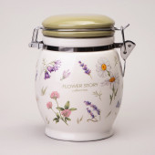 Банка "FLOWER STORY" 11,5*15 см 750 мл (кор=24шт.) AGNESS 358-2181