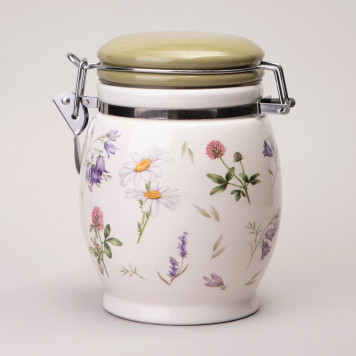 Банка "FLOWER STORY" 11,5*15 см 750 мл (кор=24шт.) AGNESS 358-2181-2