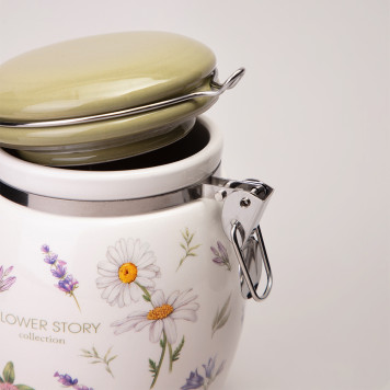 Банка "FLOWER STORY" 11,5*15 см 750 мл (кор=24шт.) AGNESS 358-2181-4