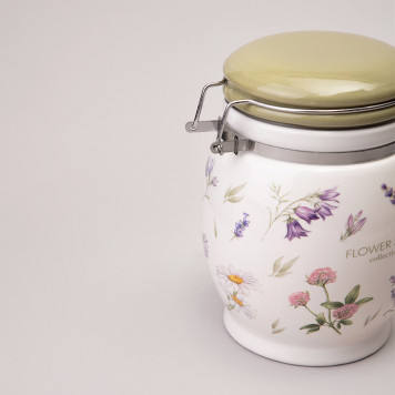 Банка "FLOWER STORY" 11,5*15 см 750 мл (кор=24шт.) AGNESS 358-2181-5
