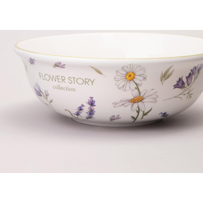 Салатник "FLOWER STORY" 21,5*7,5 см 1350 мл (кор=8шт.) AGNESS 358-2182-1