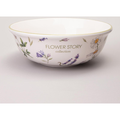 Салатник "FLOWER STORY" 21,5*7,5 см 1350 мл (кор=8шт.) AGNESS 358-2182