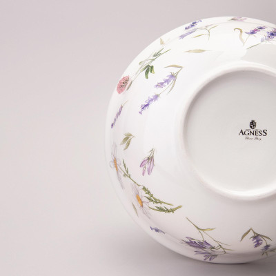 Салатник "FLOWER STORY" 21,5*7,5 см 1350 мл (кор=8шт.) AGNESS 358-2182-4