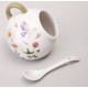 Солонка с ложкой "FLOWER STORY" 9,5*10 см 170 мл (кор=48шт.) AGNESS 358-2183