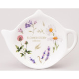 Подставка под чайный пакетик "FLOWER STORY" 12*8,5*1,5 см (кор=144шт.) AGNESS 358-2184