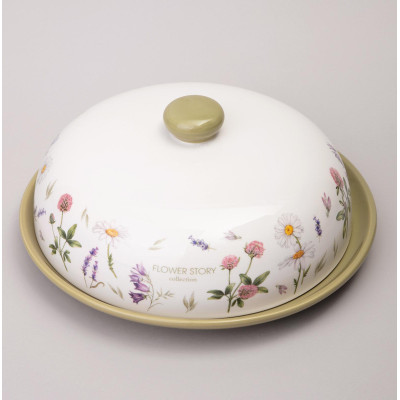 Блюдо для блинов "FLOWER STORY" 23*10 см (кор=12шт.) AGNESS 358-2185-1