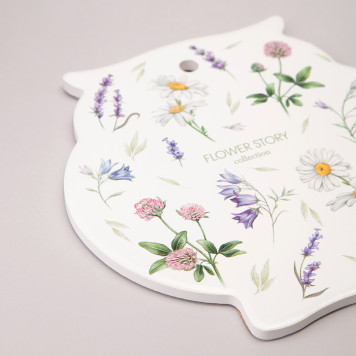 Подставка под горячее "FLOWER STORY" 16*16*1 см (кор=48шт.) AGNESS 358-2189-1