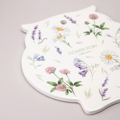 Подставка под горячее "FLOWER STORY" 16*16*1 см (кор=48шт.) AGNESS 358-2189-1