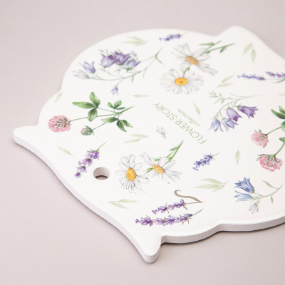 Подставка под горячее "FLOWER STORY" 16*16*1 см (кор=48шт.) AGNESS 358-2189-2