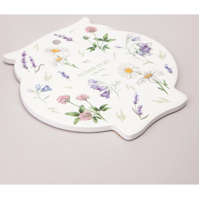 Подставка под горячее "FLOWER STORY" 16*16*1 см (кор=48шт.) AGNESS 358-2189