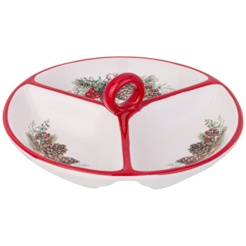 Менажница “CELEBRATION" 3 сек. 22*7,7 см (кор=16шт.) AGNESS 358-2259-1