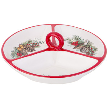 Менажница “CELEBRATION" 3 сек. 22*7,7 см (кор=16шт.) AGNESS 358-2259-2