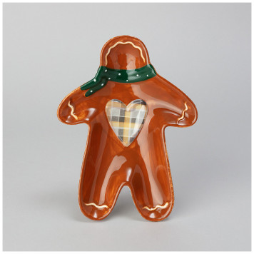 Тарелка закусочная “ПРЯНИЧНЫЙ ДОМИК" 20,8*15,5*2,8 см (кор=24шт.) AGNESS 358-2274