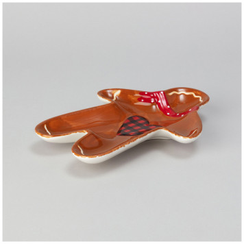 Тарелка закусочная “ПРЯНИЧНЫЙ ДОМИК" 20,8*15,5*2,8 см (кор=24шт.) AGNESS 358-2275-1