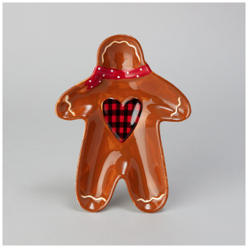 Тарелка закусочная “ПРЯНИЧНЫЙ ДОМИК" 20,8*15,5*2,8 см (кор=24шт.) AGNESS 358-2275