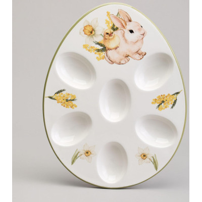 Блюдо для 6 яиц "SUNDAY" 26*20*2.5 см (кор=24шт.) AGNESS 358-2313