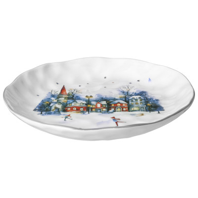 Тарелка обеденная "С НОВЫМ ГОДОМ!" 28*4 см AGNESS 358-2334-1