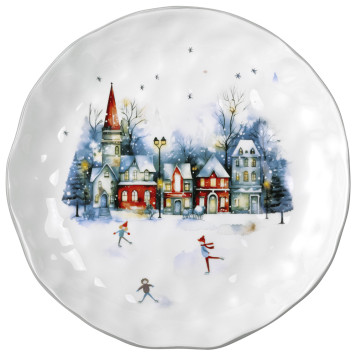Тарелка обеденная "С НОВЫМ ГОДОМ!" 28*4 см AGNESS 358-2334
