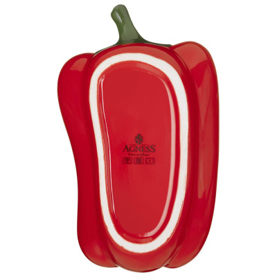 Блюдо для запекания "ПЕРЕЦ" 500 мл. 21*12,5 см. высота=6 см. коллекция "IL RACCOLTO" (кор=18шт.) AGNESS 490-318-2