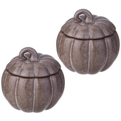 Набор горшочков для запекания с крышкой "ТЫКВА" из 2-х шт. по 250 мл AGNESS 490-473