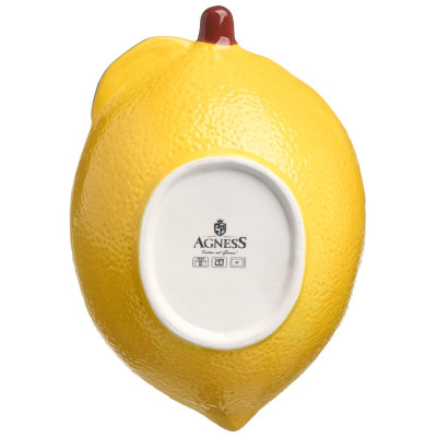 Блюдо для запекания "ЛИМОН", 550 мл, 22*15 см. высота=6 см AGNESS 490-474-2