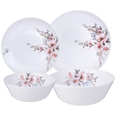 Набор столовый FLOWER SYMPHONY 19пр: 24см/21,5см/15см /19см AGNESS 598-077
