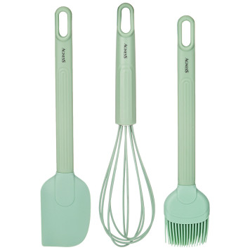 Набор: венчик, лопатка, кисточка , 3 предмета (мал=12шт) AGNESS 671-002