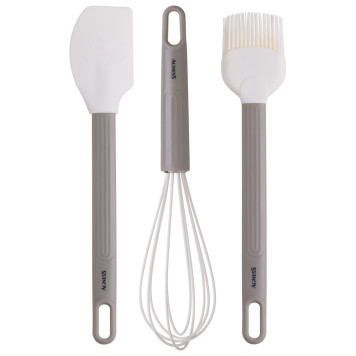 Набор: венчик, лопатка, кисточка , 3 предмета AGNESS 671-025-1