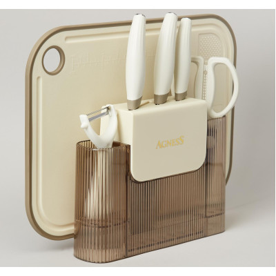 Набор кухонных предметов 7шт цвет айвори AGNESS 671-029-1