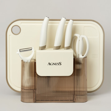 Набор кухонных предметов 7шт цвет айвори AGNESS 671-029