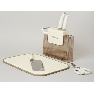 Набор кухонных предметов 7шт цвет айвори AGNESS 671-029-3