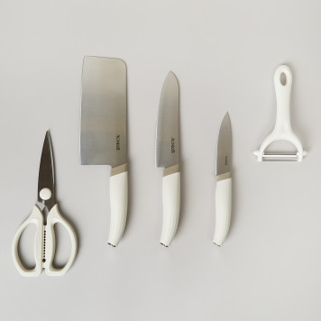 Набор кухонных предметов 7шт цвет айвори AGNESS 671-029-7