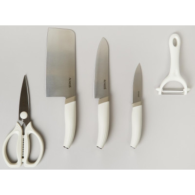 Набор кухонных предметов 7шт цвет айвори AGNESS 671-029-7