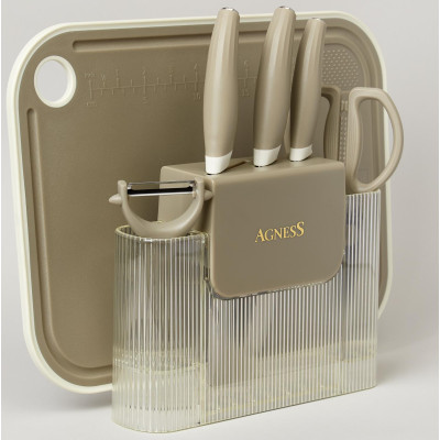 Набор кухонных предметов 7шт цвет серый AGNESS 671-030-1