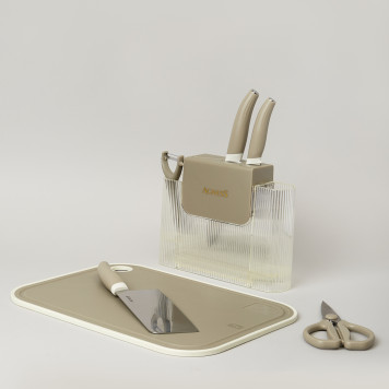 Набор кухонных предметов 7шт цвет серый AGNESS 671-030-2