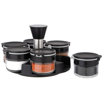 Набор емкостей для специй 6шт 85мл на подставке AGNESS 671-101-1