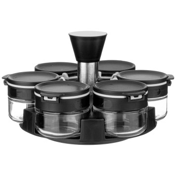 Набор емкостей для специй 6шт 85мл на подставке AGNESS 671-101-2