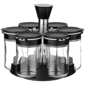 Набор емкостей для специй 6шт 200мл на подставке AGNESS 671-102-2