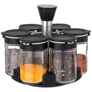 Набор емкостей для специй 6шт 200мл на подставке AGNESS 671-102-3