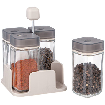 Набор емкостей для специй 4шт 100мл на подставке AGNESS 671-106-1