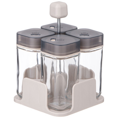 Набор емкостей для специй 4шт 100мл на подставке AGNESS 671-106-2