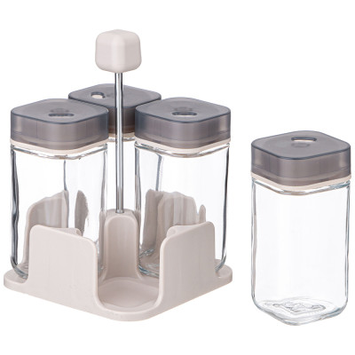 Набор емкостей для специй 4шт 100мл на подставке AGNESS 671-106