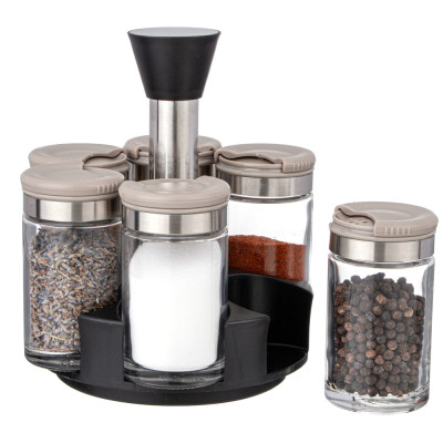 Набор емкостей для специй 6шт 100мл на подставке AGNESS 671-108-1