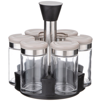 Набор емкостей для специй 6шт 100мл на подставке AGNESS 671-108-2